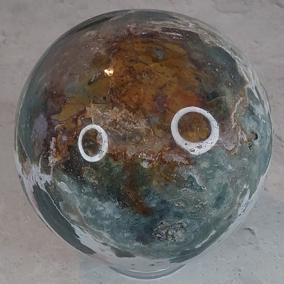Ocean Jasper Sphere | Joy • Renewal • Emotional Harmony - Picture 3 of 9